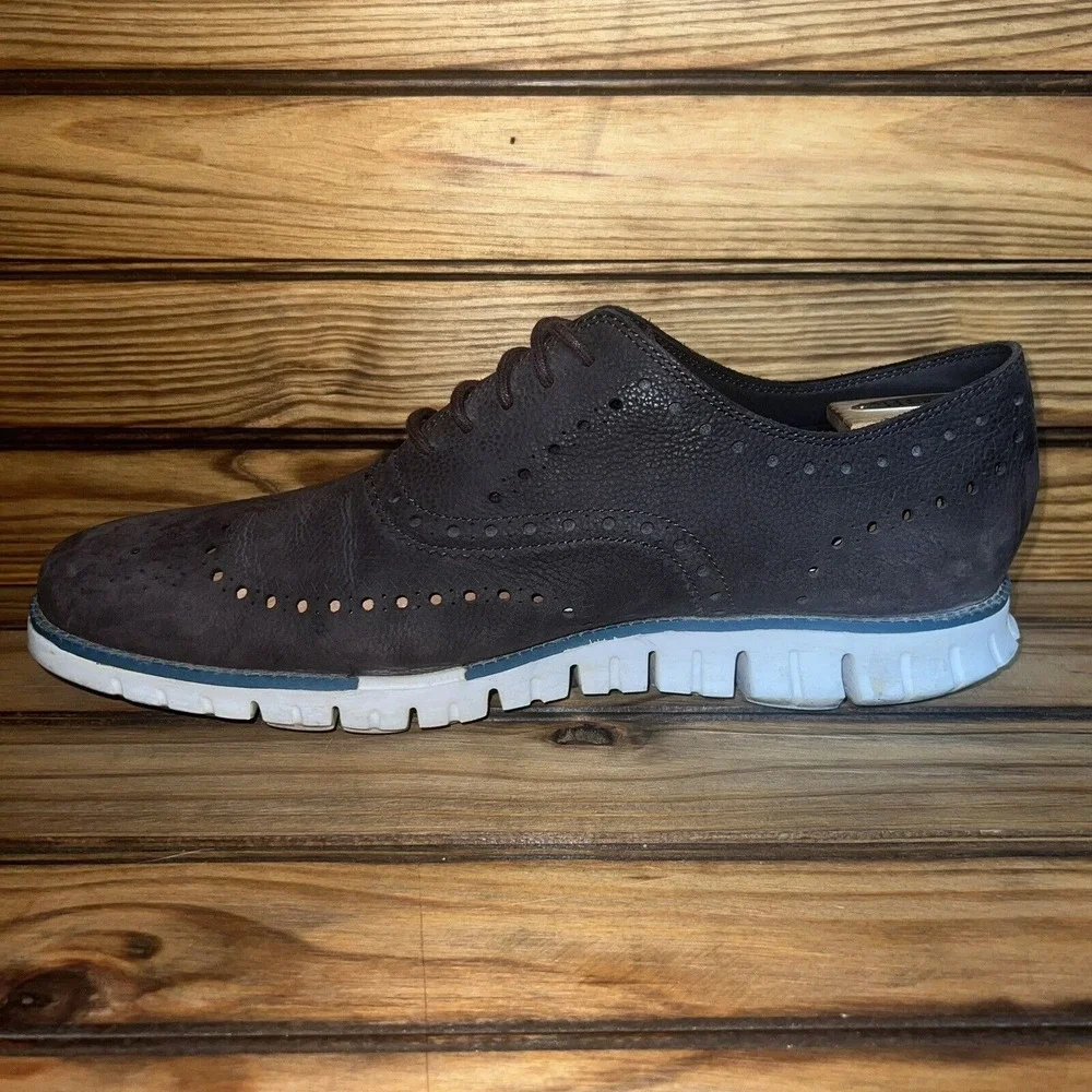 Cole Haan Zerogrand Wingtip Oxfords Mens Size 13 C29769 Brown Leather